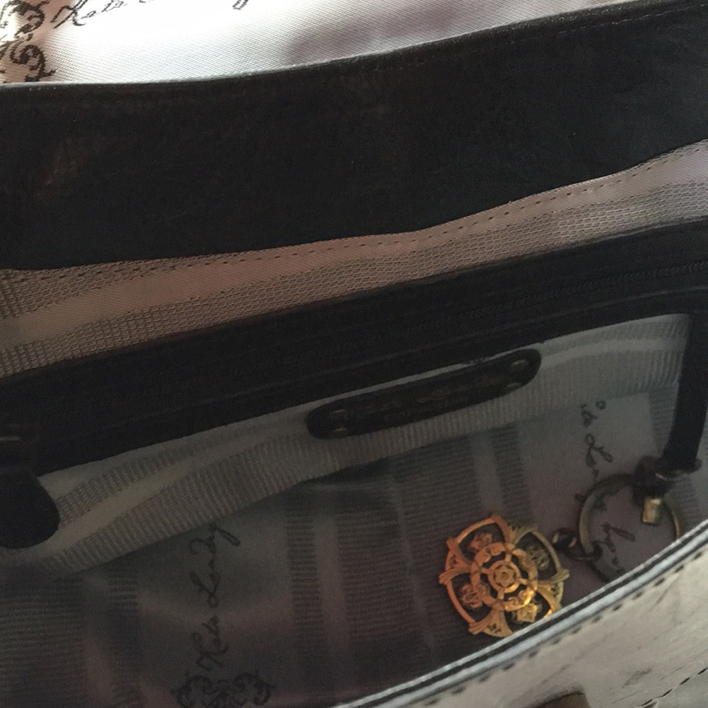 [ Kate Landry Black Leather Western Shoulder Bag ] - Picture 5 of 6